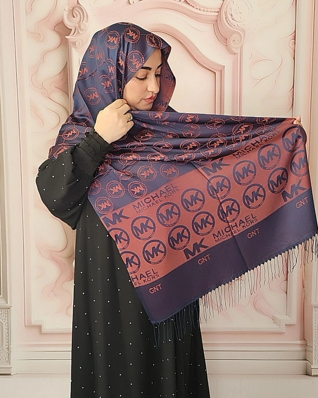 شال ژاکارد بامبو دو رو طرح mk