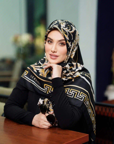 روسری جنس نخ وال ترک تولید داخلی قواره ۱۳۰ دوردوخت